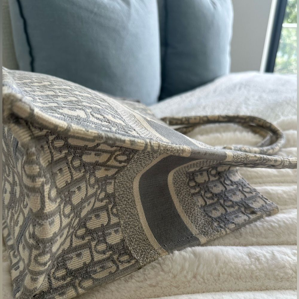 Dior Beige & Gray Christian Dior Medium Book Tote - Picture 7 of 14